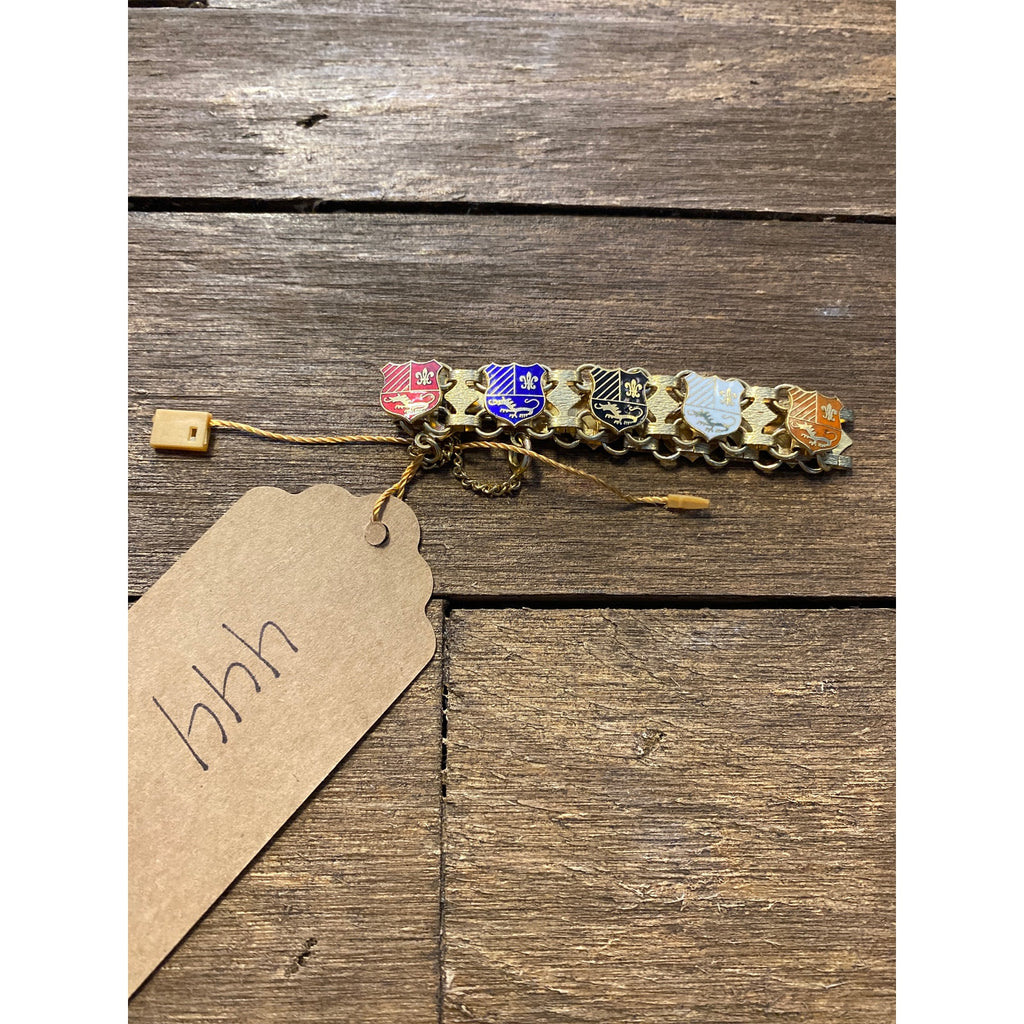 Vintage Enamel Coat of Arms Bracelet