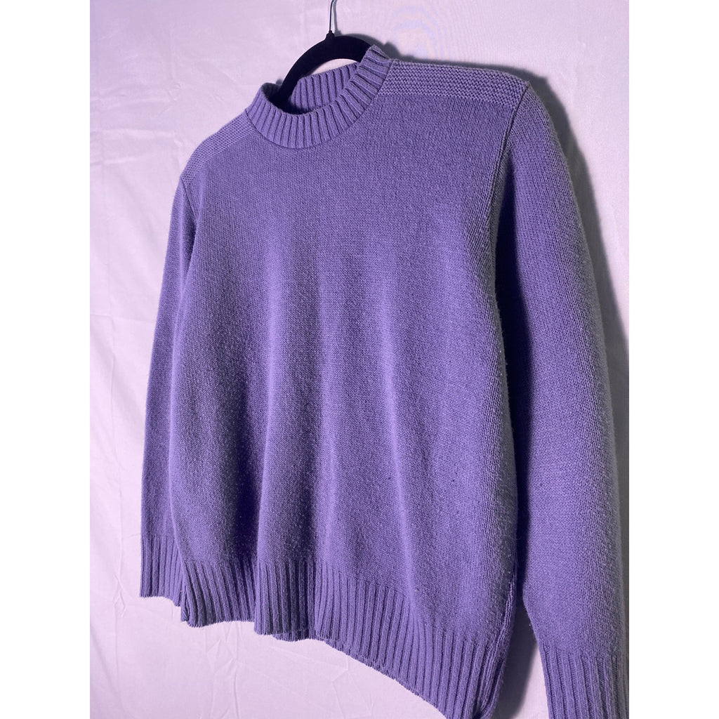 Vintage 70s-80s Lilac Knit Sweater Crewneck Pullover Women's Size Medium