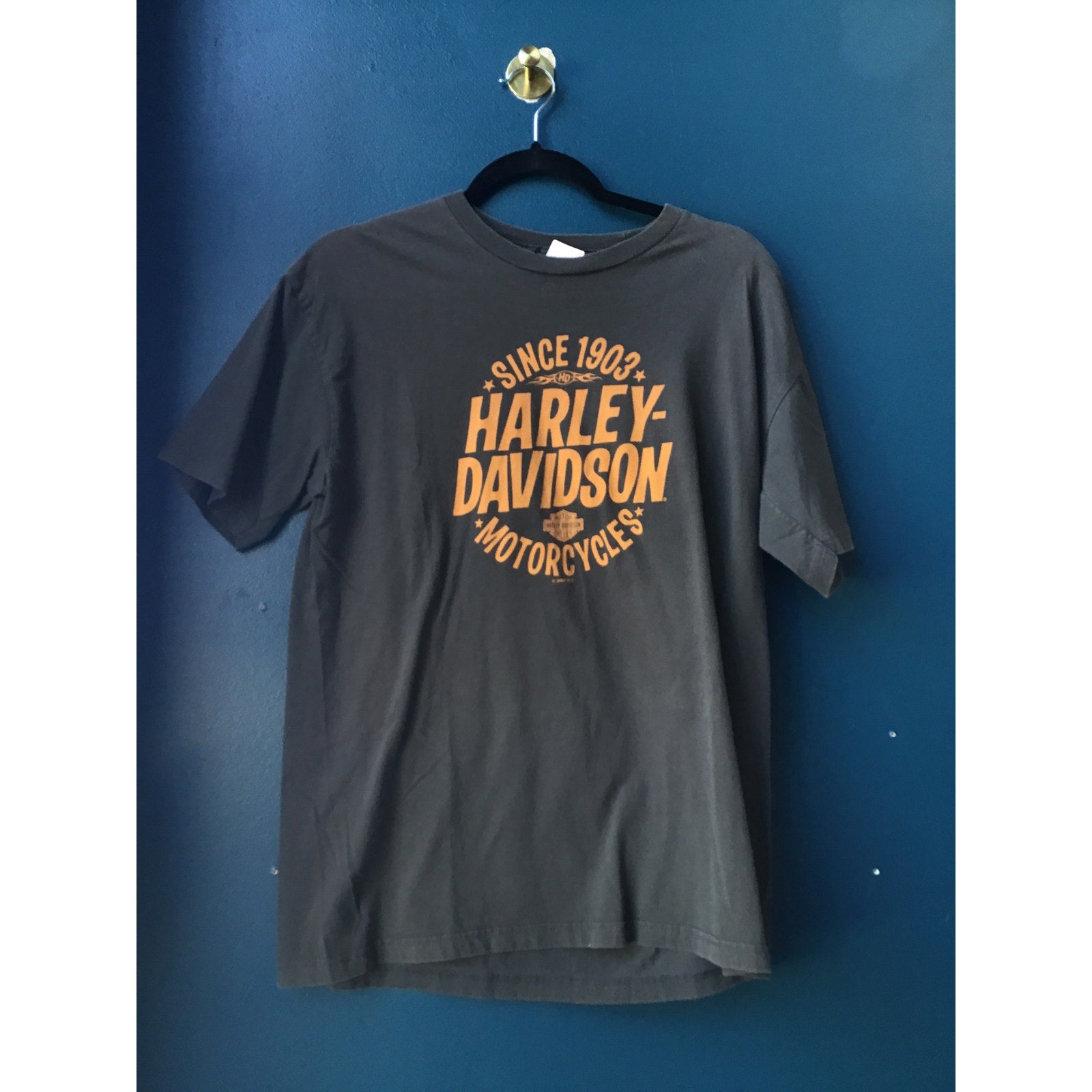Harley Davidson Since 1903 INDYWEST PLAINFELD, IN Gray Men's Size Large