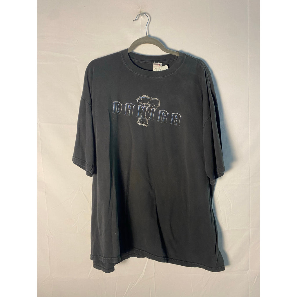 Danica Patrick w/ Race Car Graphic Print Black T-Shirt Crewneck Men's Size 3XL&nbsp;