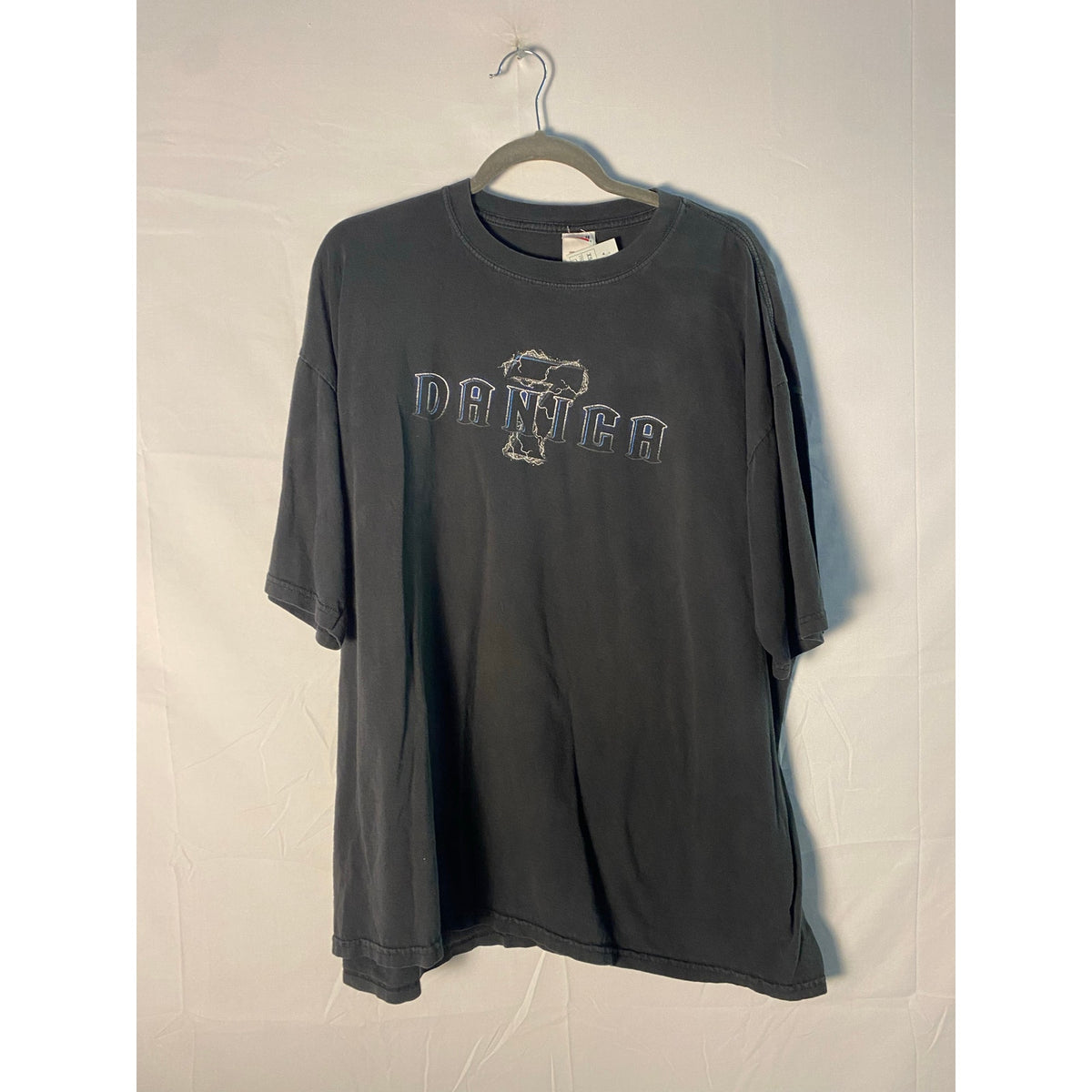Danica Patrick w/ Race Car Graphic Print Black T-Shirt Crewneck Men's Size 3XL&nbsp;