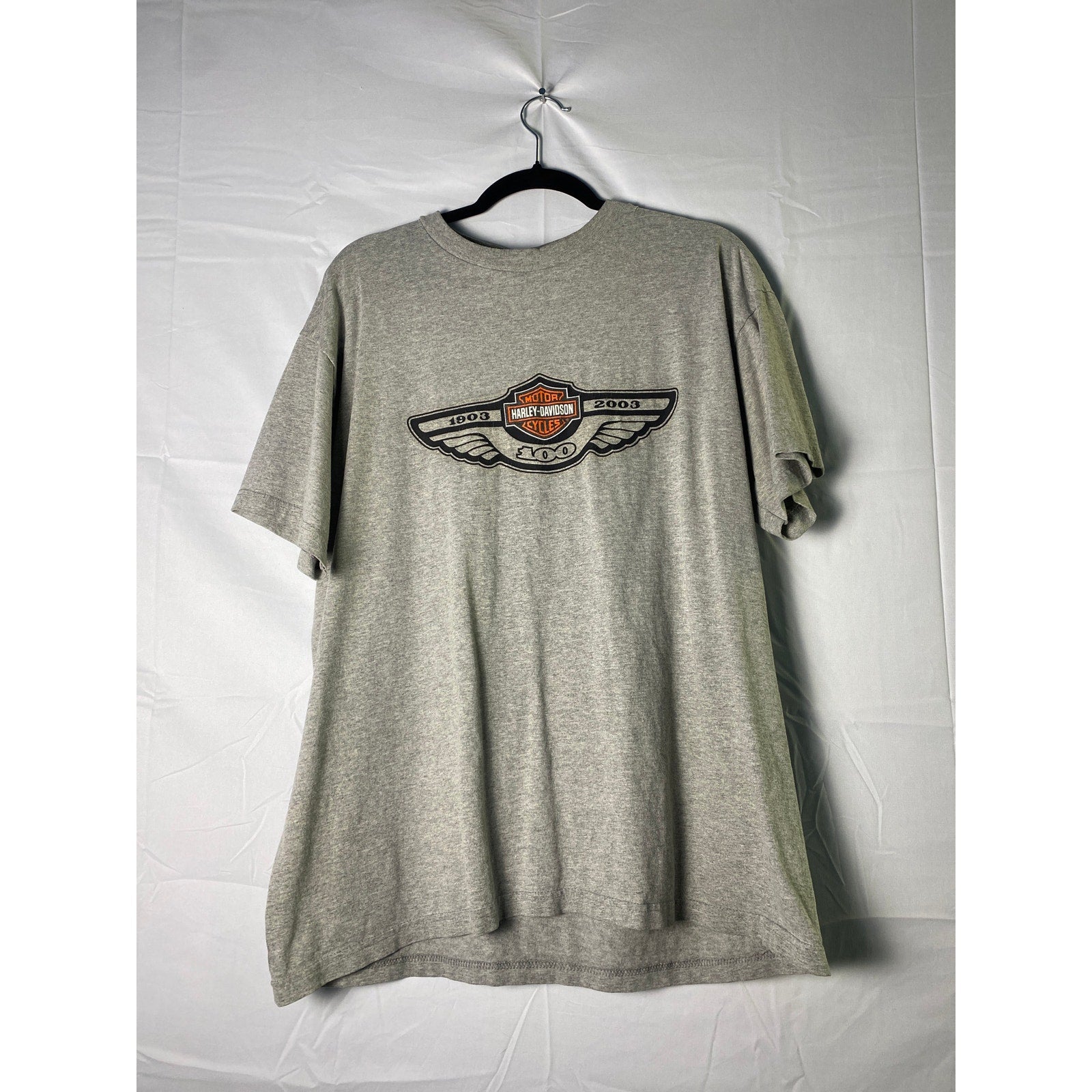 Harley Davidson 1903-2003 100 Years Graphic Print Shirt Men's Size Large
