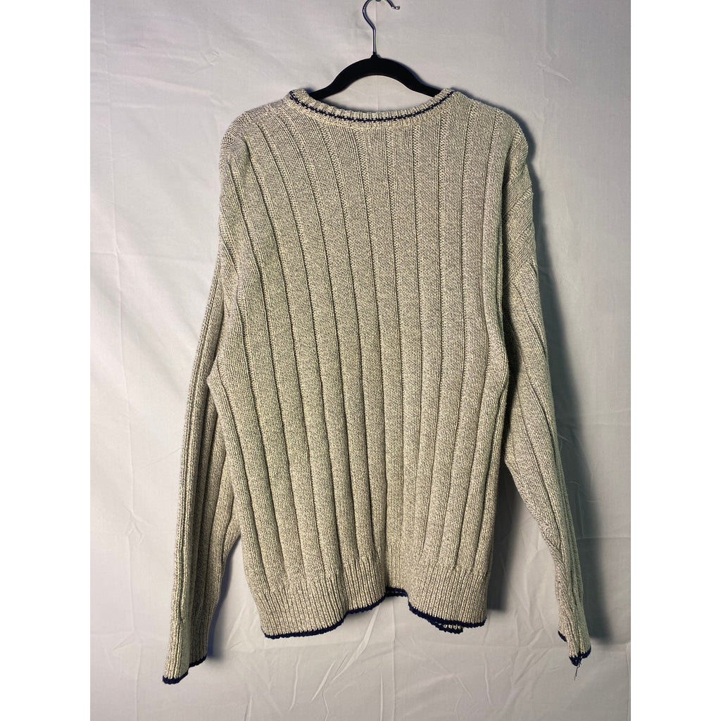 Adirondack 100% Cotton Ribbed Knit Crew Neck Pullover Sweater Men's Size XL