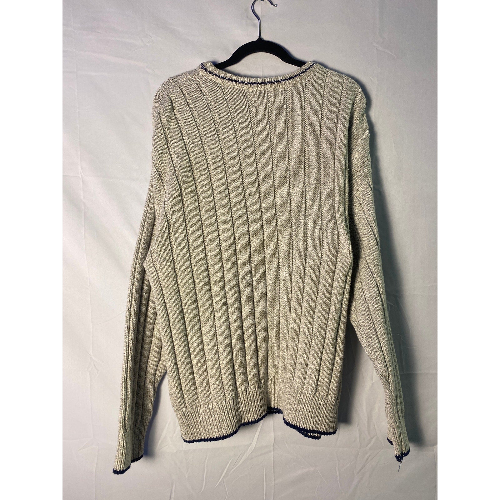 Adirondack 100% Cotton Ribbed Knit Crew Neck Pullover Sweater Men's Size XL