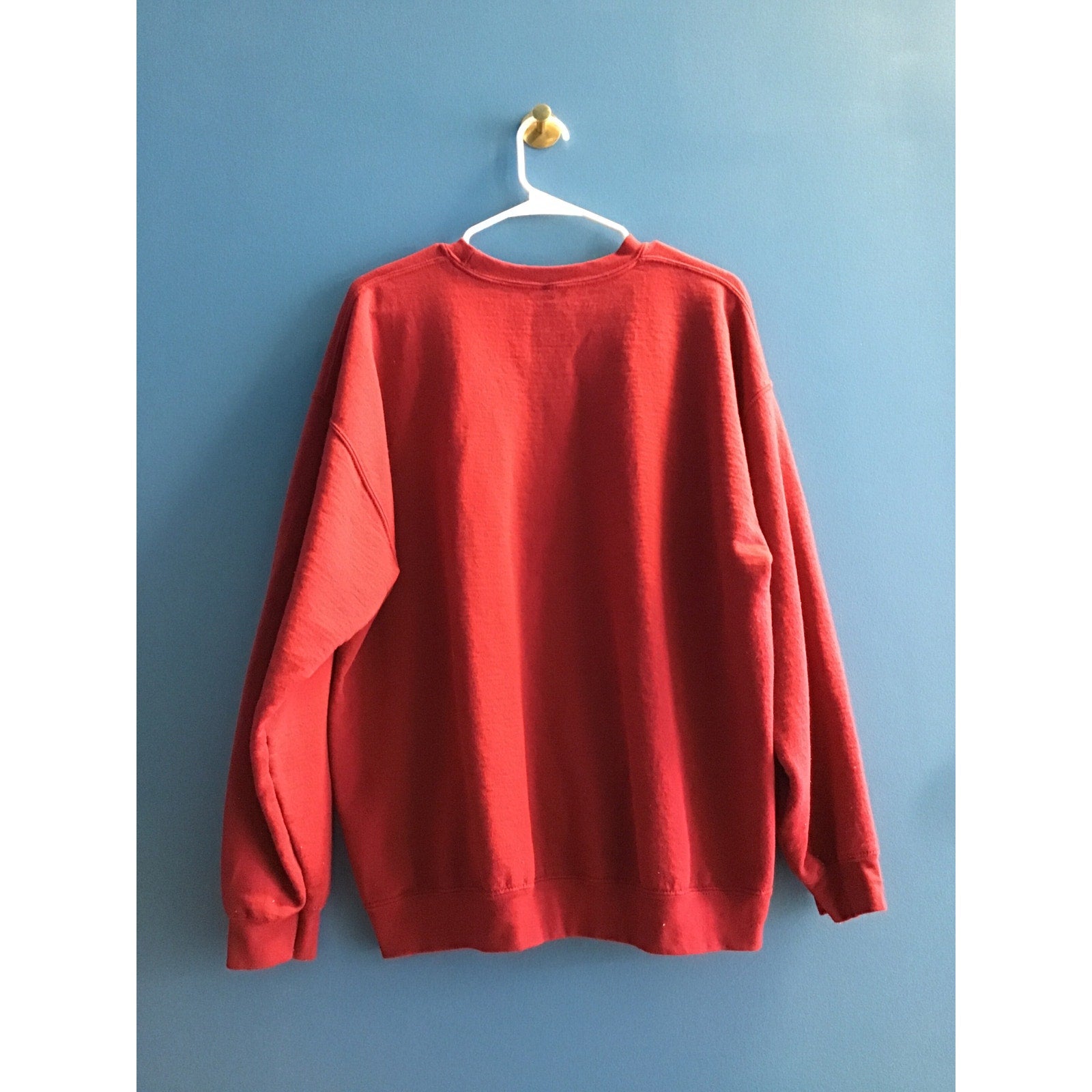 Y2K IU Indiana University Red Crew Neck Pullover Sweatshirt Women's Size XL