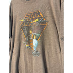 Star Wars Lucas Film Luke Skywalker Princess Leia X-Wing Logo Brown Men's XL