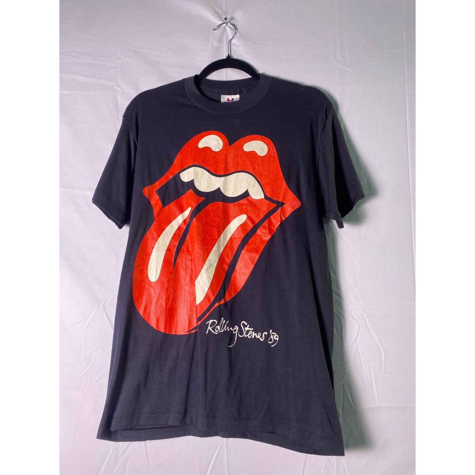 Tee Jays The Rolling Stones The North American Tour 1989 Black Shirt Size Large