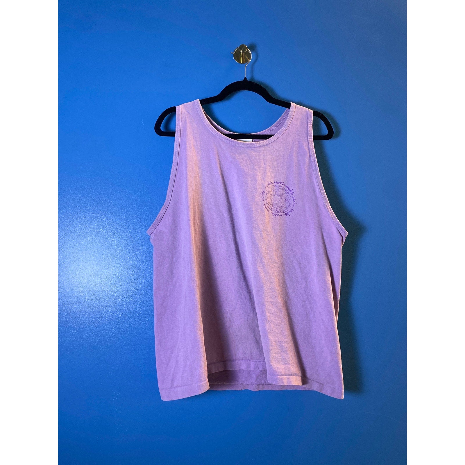Vintage Hobie Volleyball Print Purple Tank Top Men's Size Large