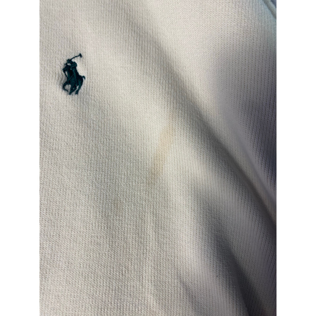 Vintage Polo by Ralph Lauren White Polo Sweater Quarter Zip Pullover Logo 2XL