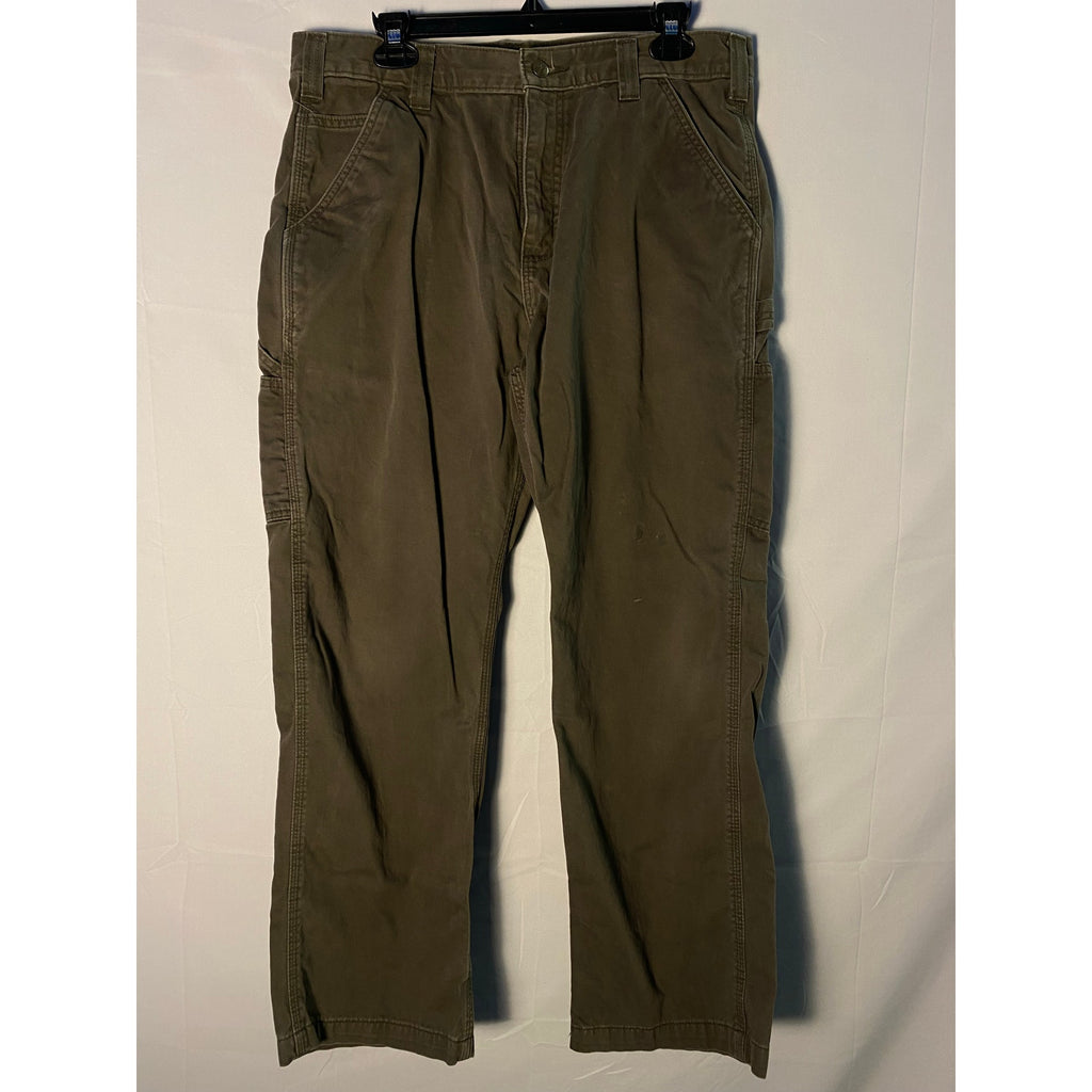 Vintage Carhartt Brown Cargo Straight Leg Pants Men's Size 36 Multi Pockets