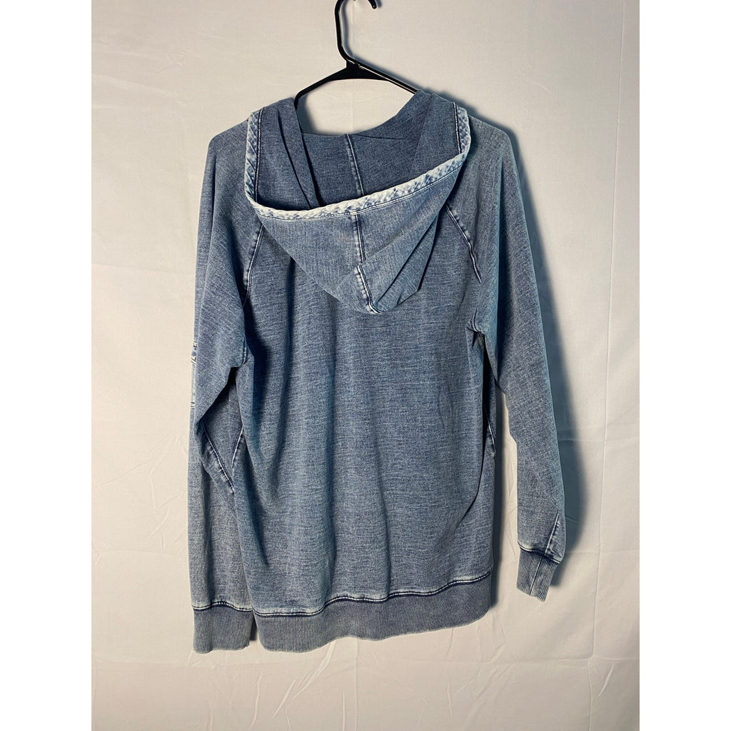 Harley-Davidson Motorcycle Denim Acid Wash Hoodie Shirt Men’s Size Large