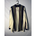 Knights of Round Table Multi Striped Polo-Rugby Shirt Long Sleeve Men's Large