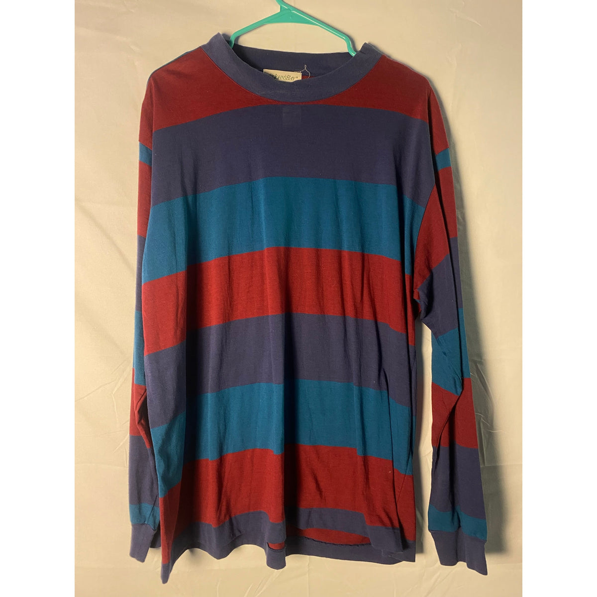 St John’s Bay Multicolor Striped Crewneck Long Sleeve Shirt Men's Size XL