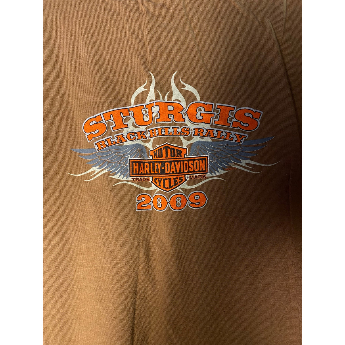 Harley Davidson STURGIS Black Hills Rally 2009 Brown Shirt Men's Size XL-2XL?