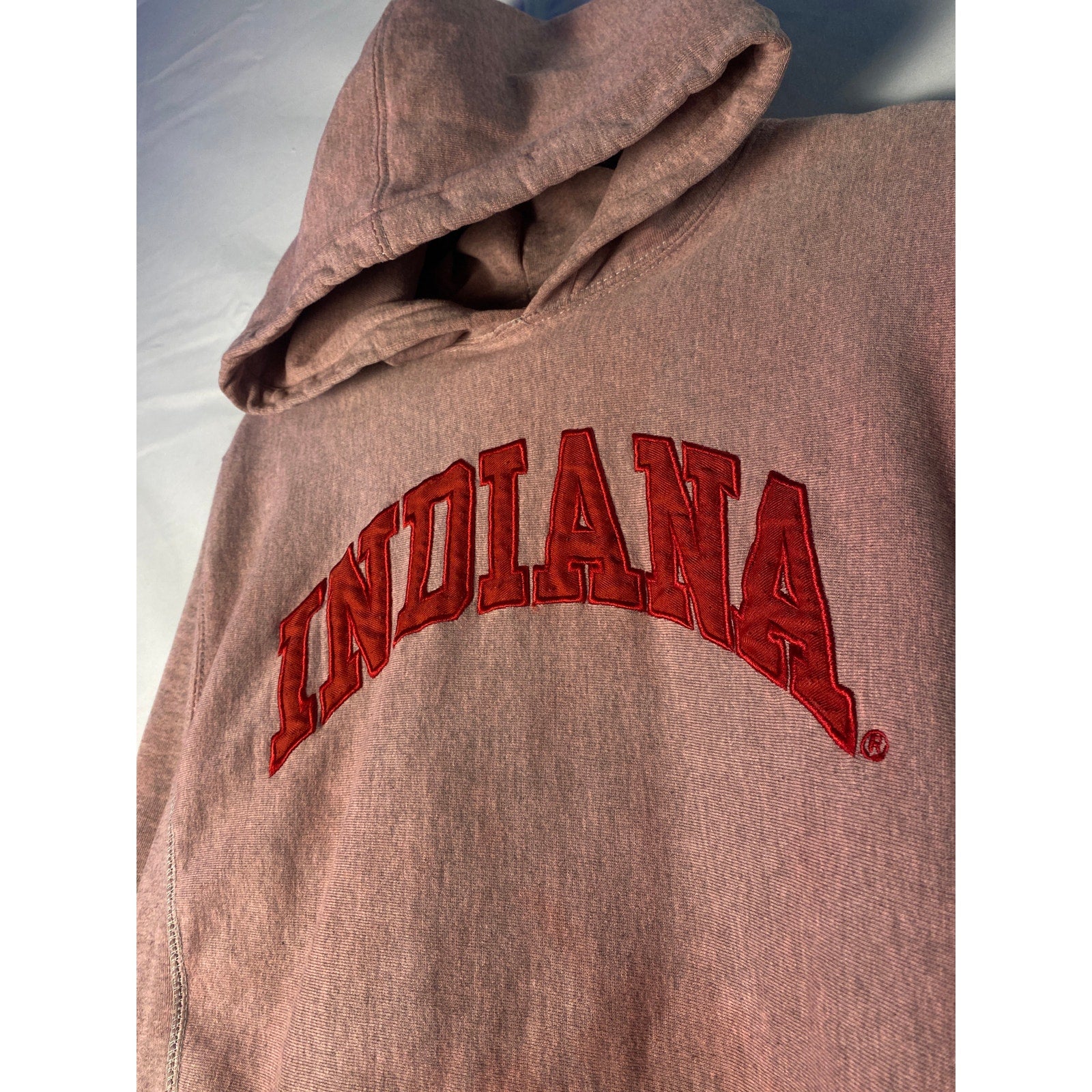 Steve &amp; Barry's Pink Dyed Heavy IU Indiana University Pullover Hoodie Mens Small