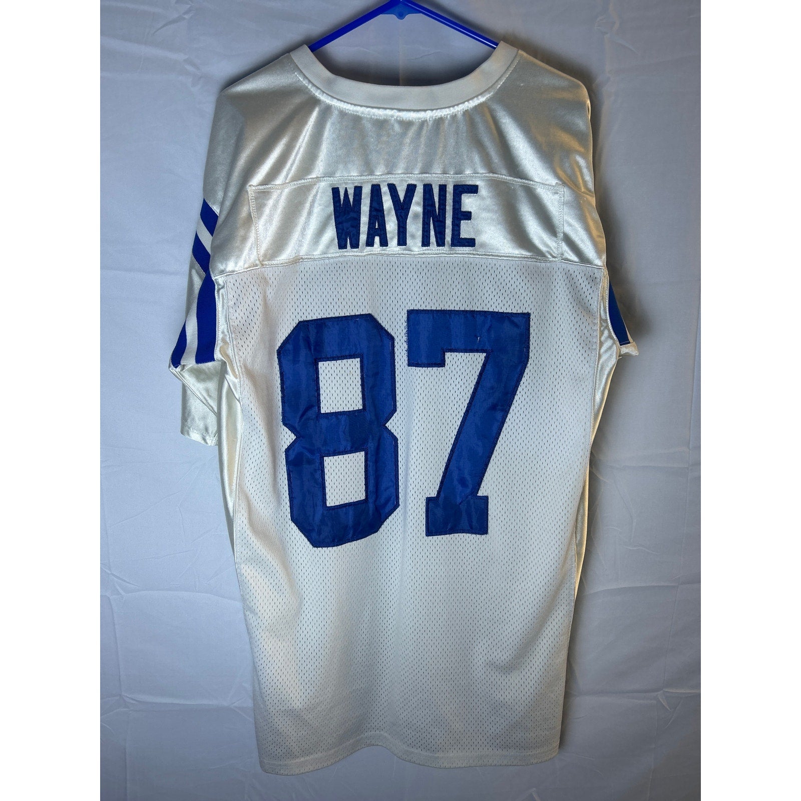 Vintage Reebok NFL Indianapolis Colts #87 Wayne Football Jersey Blue White Large