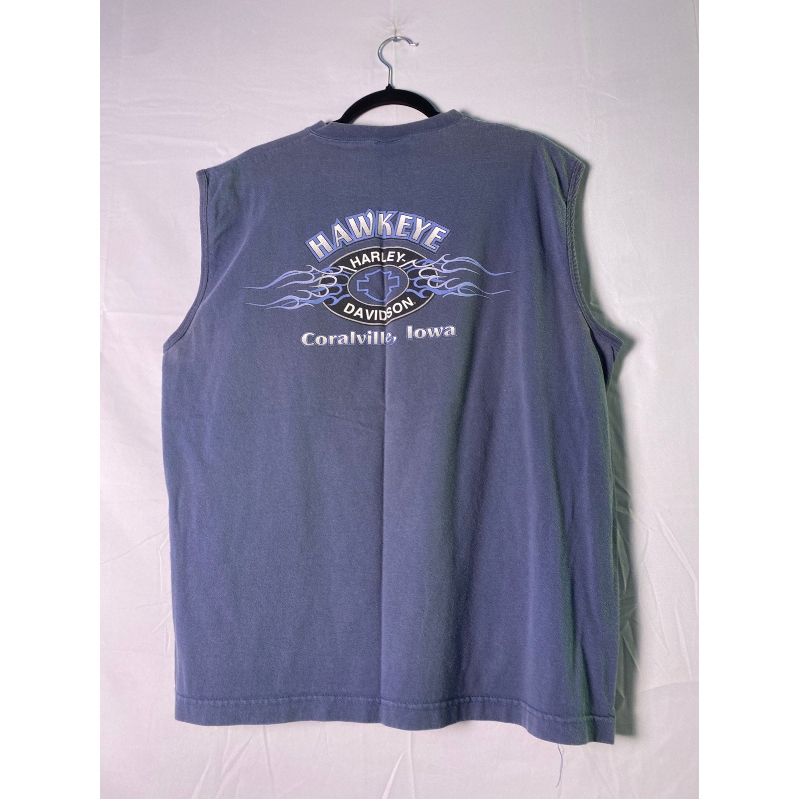 Harley Davidson HAWKEYE Coralville, IOWA Tank Shirt Men's Size XL