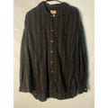 Vintage Banana Republic Black Plaid Button Up Shirt Long Sleeve Men's Large