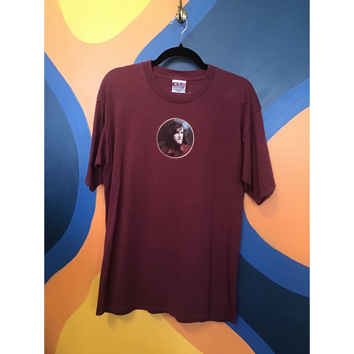 Bayside GRAHAM NASH Reflections T-shirt Red Crewneck Women's Size Large