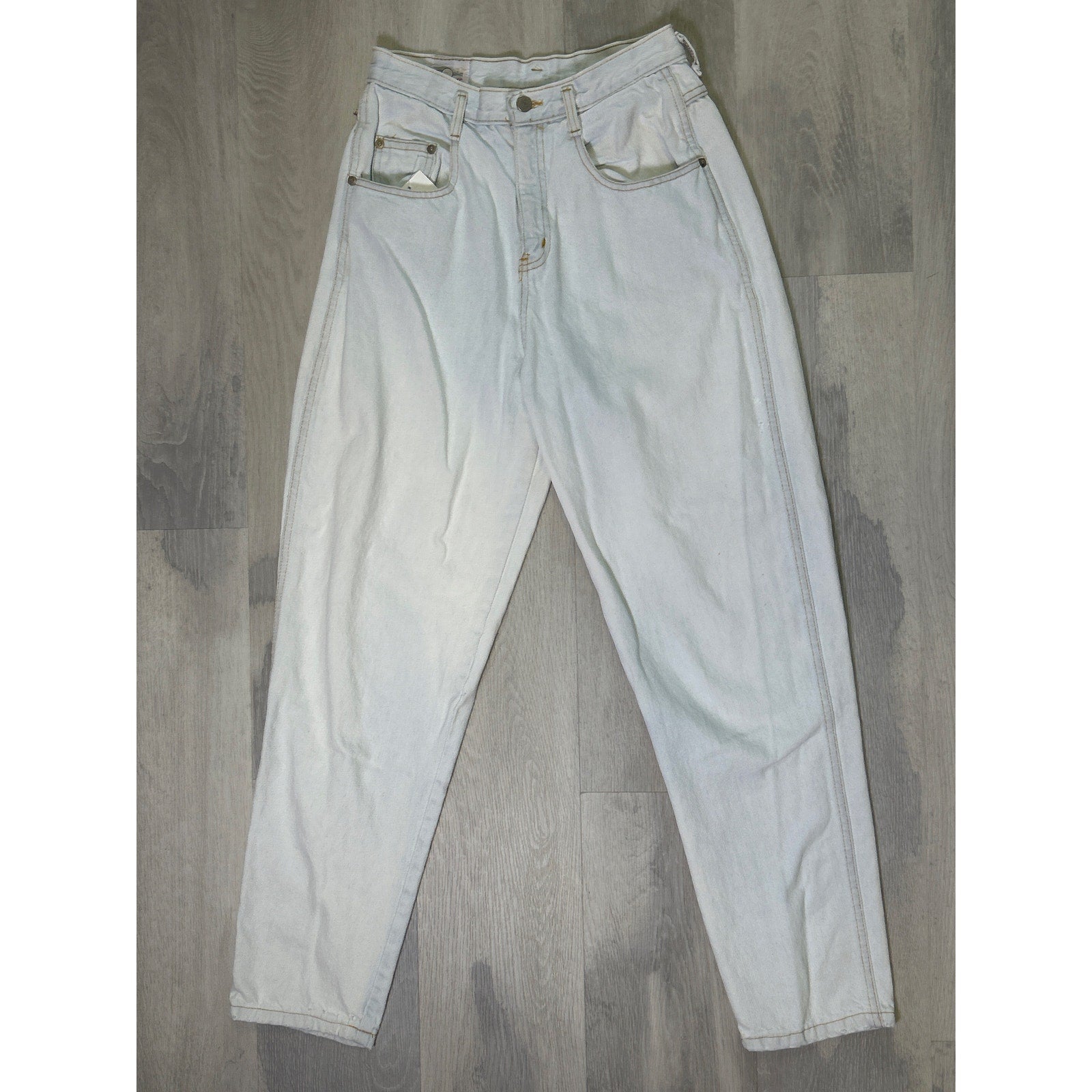Vintage 80s Republic Denim Light Wash High Waist Skinny Jeans Fits Size Medium