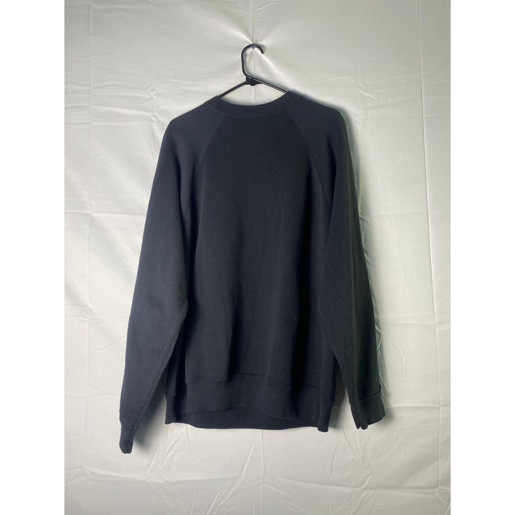 Vintage 90s Snoopy Peanuts Pumpkin Crewneck Black Pullover Sweater Men's Large