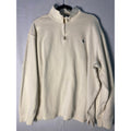 Vintage Polo by Ralph Lauren White Polo Sweater Quarter Zip Pullover Logo 2XL