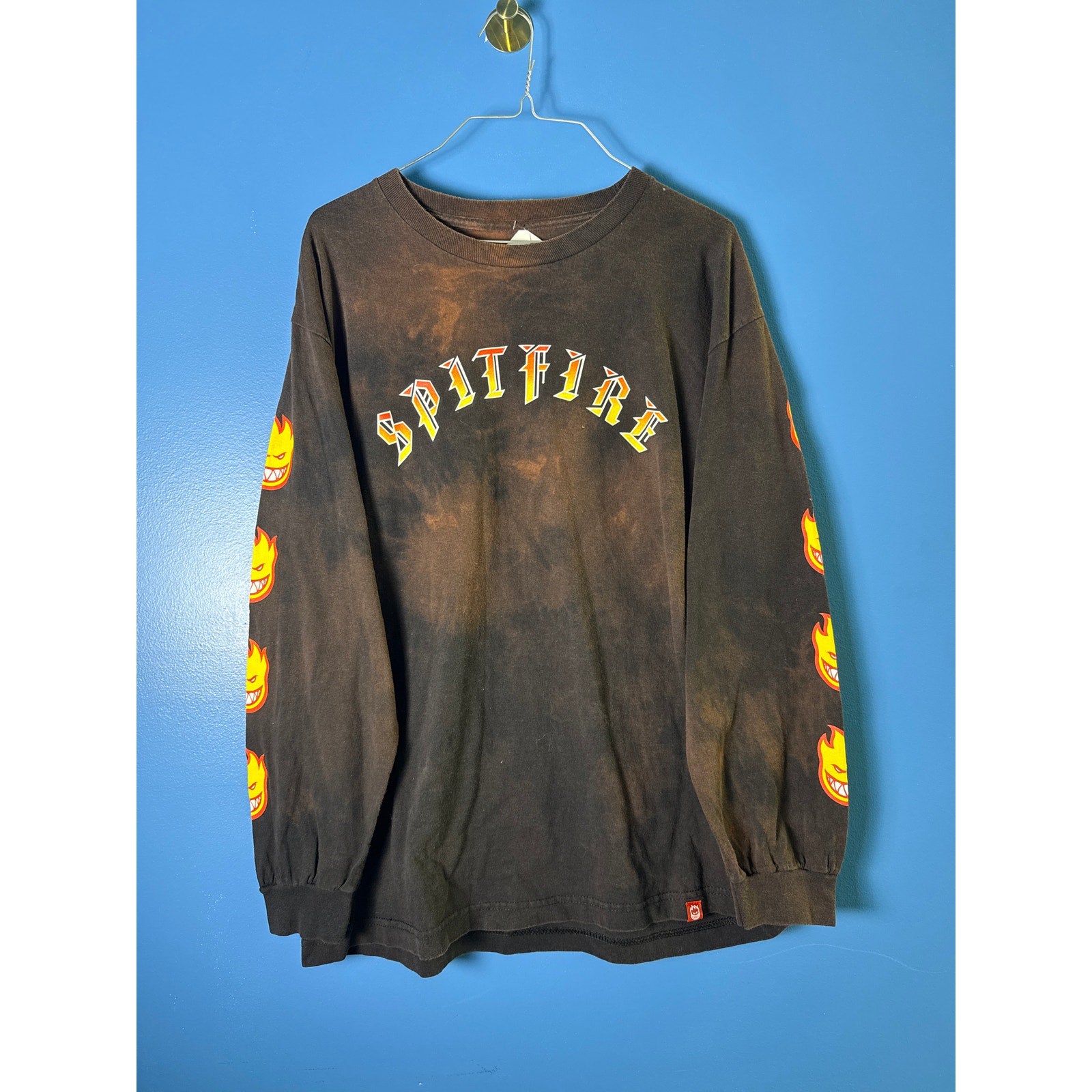 Spitfire Wheels Old E Bighead Fill Long Sleeve Skate T-Shirt Men's Size Large