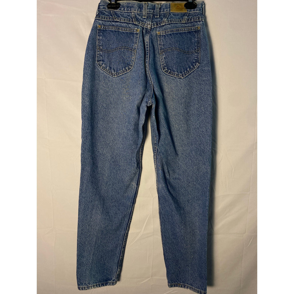 Vintage Lee Blue Denim Jeans Straight Leg Medium Wash Mid Rise Women's Size 26