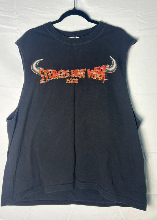 Delta Pro Weight Sturgis Bike Week 2008 Black Tank Shirt Men's Size XL