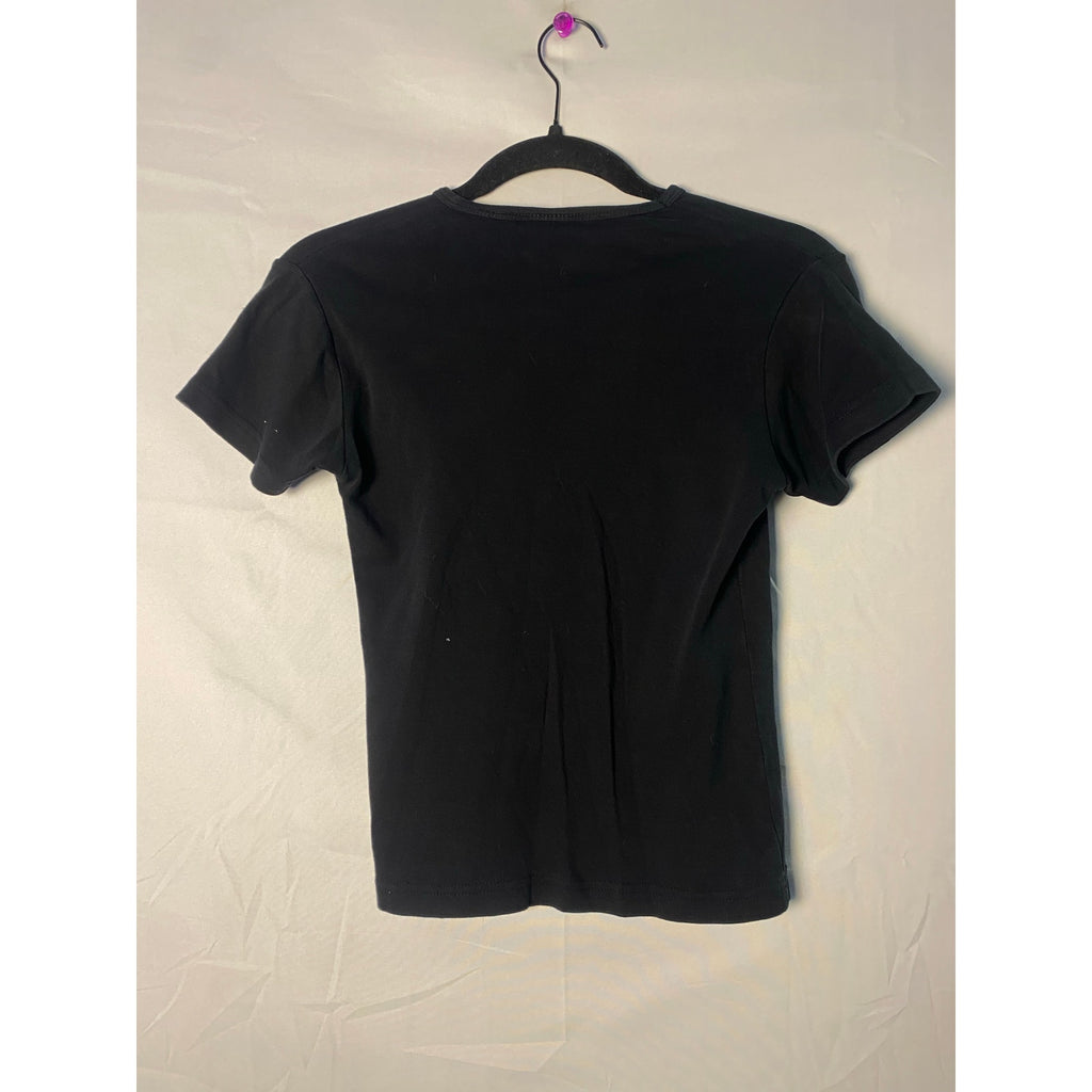 2005 Beatles Abbey Road Graphic Baby Tee Black Shirt Women's Size Petite XS