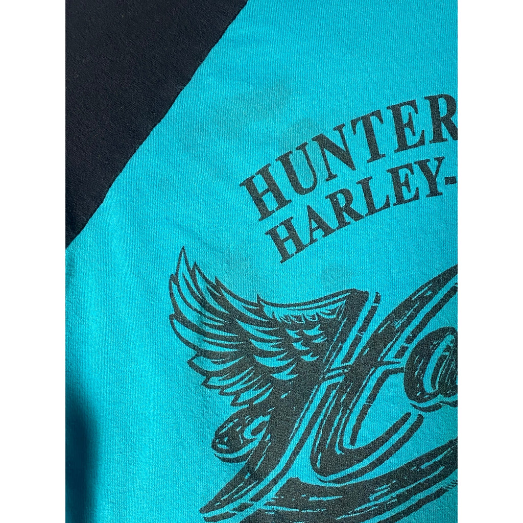Harley Davidson Motorcycles Lafayette, Indiana Raglan Shirt Women's Size Small