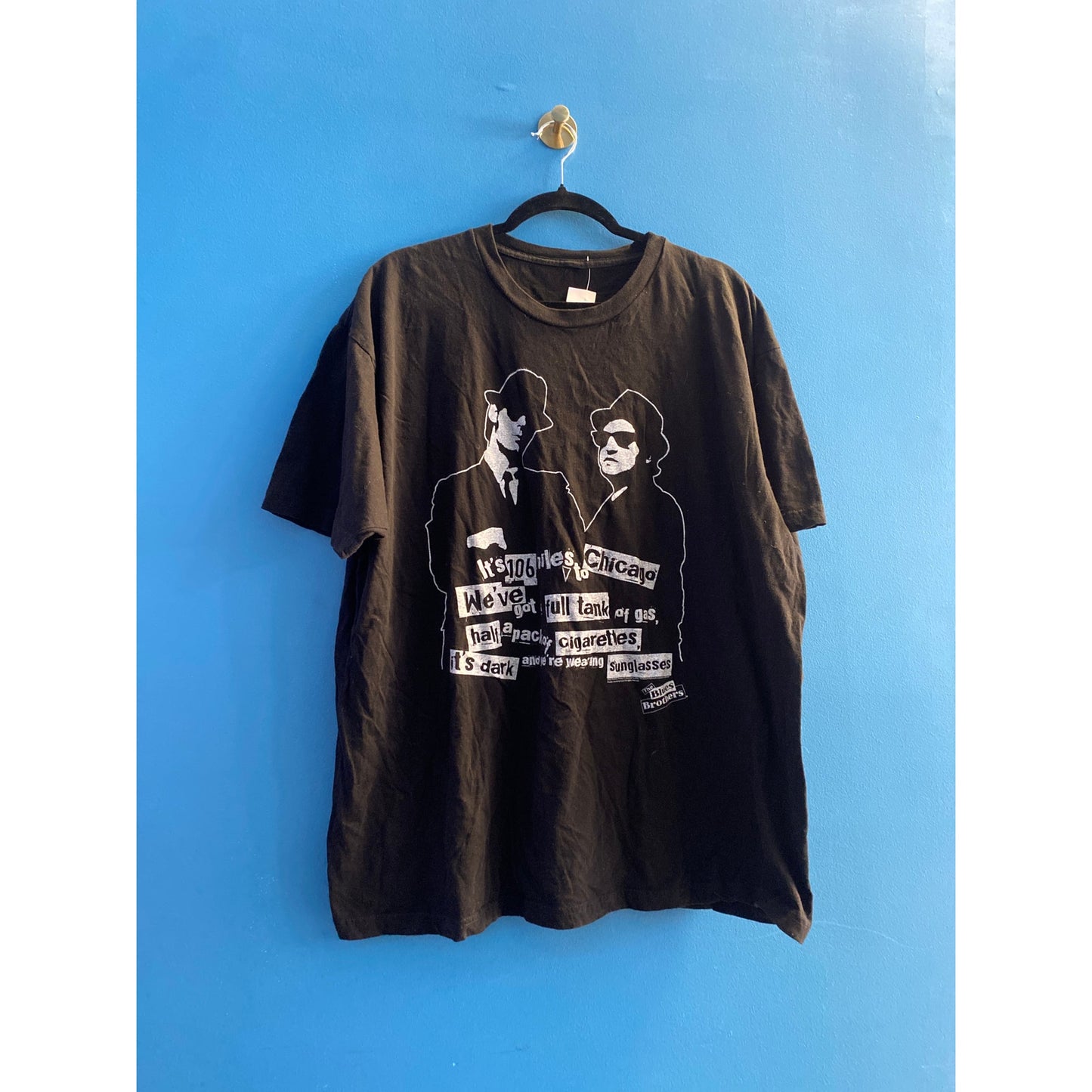 Blues Brothers Chicago Official Movie Merchandise Black T-Shirt Size Large
