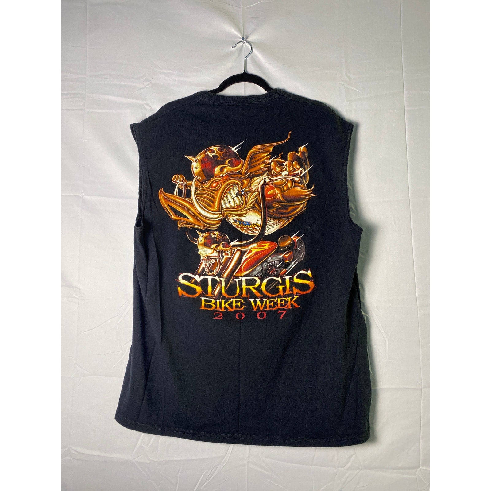 JERZEES STURGIS Bike Week 2007 Black Tank Shirt Men's Size XL
