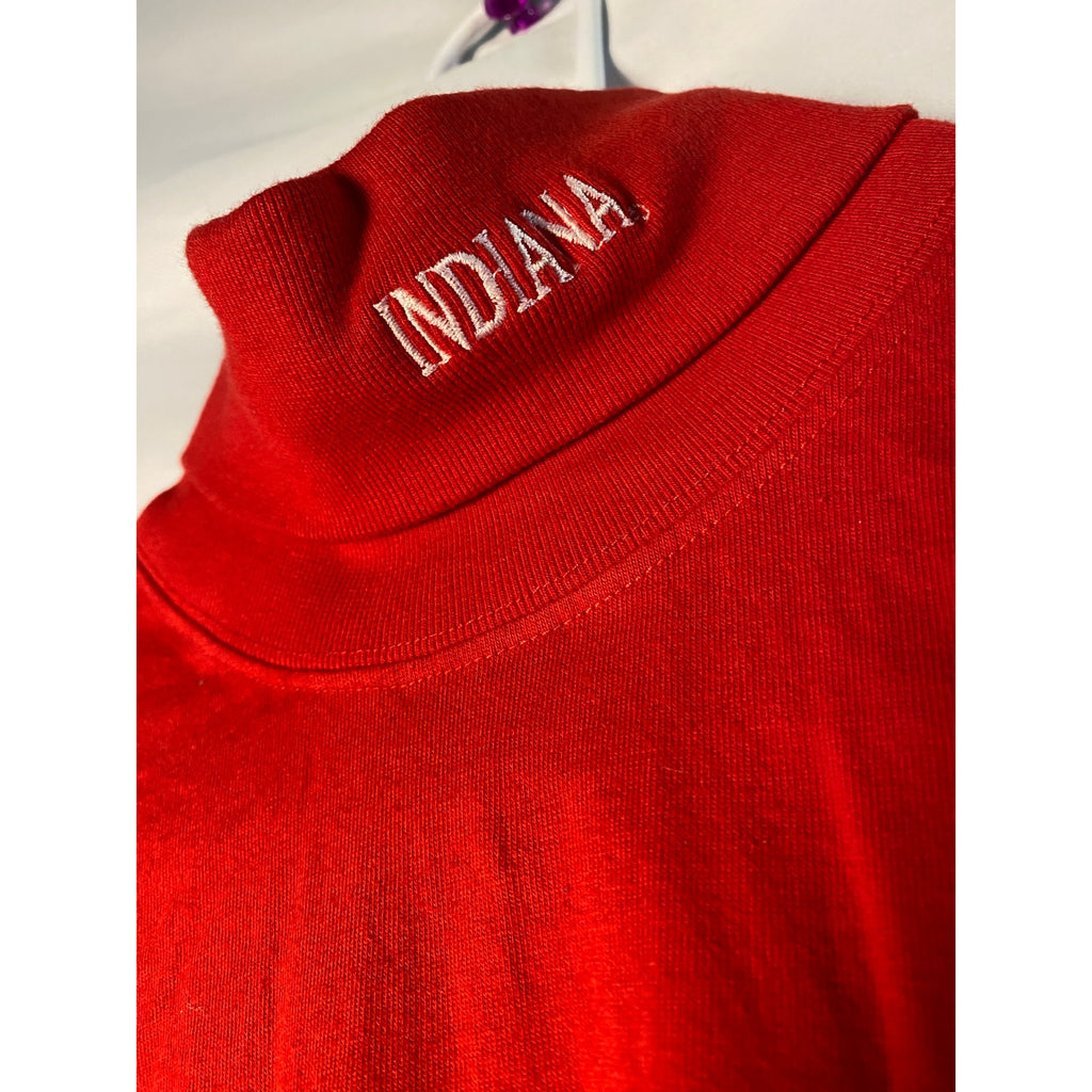 Vintage Red IU Indiana Embroidered Turtleneck