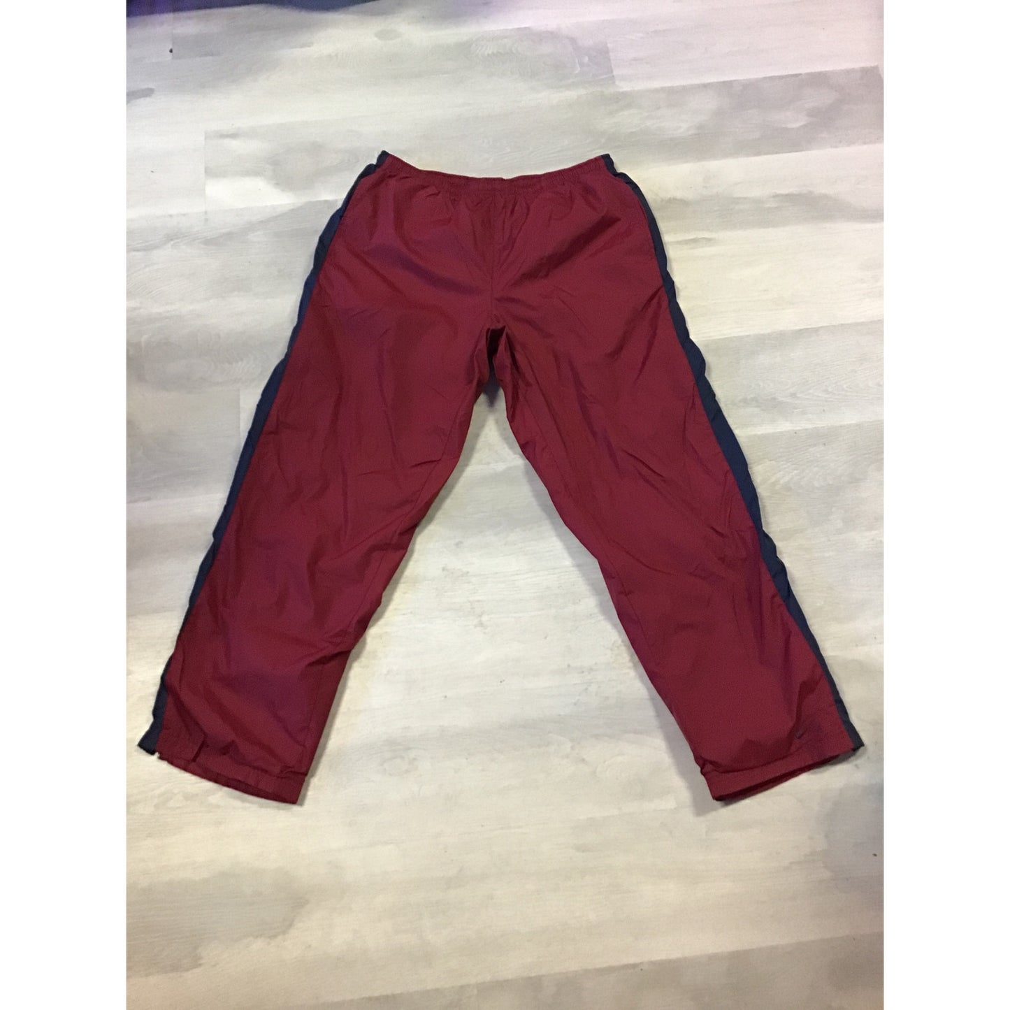 Vintage Nike Track Pants Red Sweatpants Baggy Pull On Men's Size XL