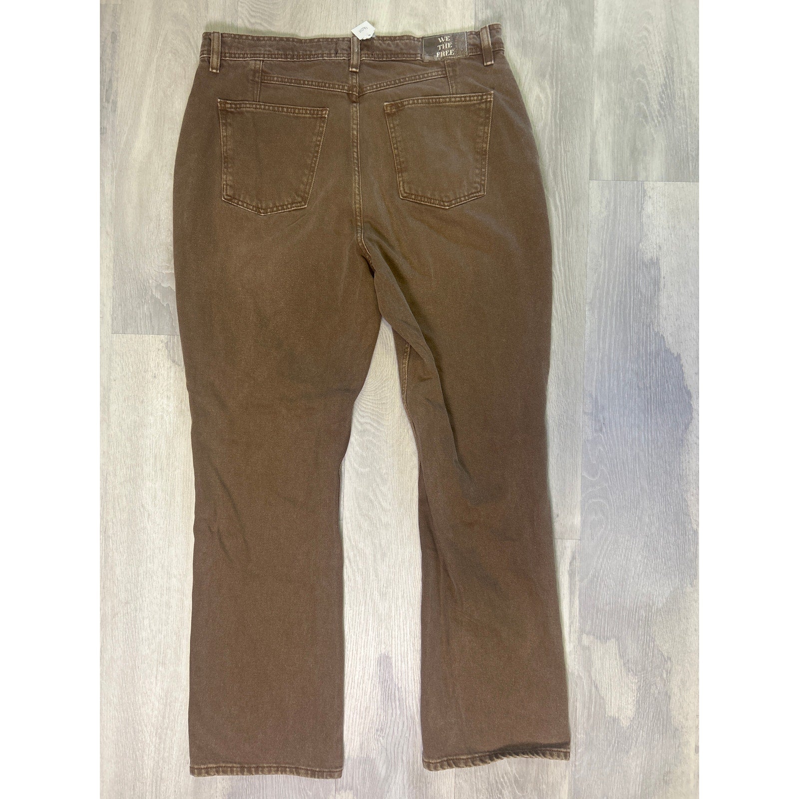 We The Free Dark Brown Straight Leg Jeans 5-Pockets Women's Size 33