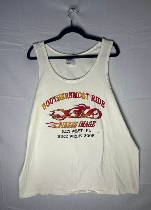 Delta Pro Weight SOUTHERNMOST RIDE BIKERS IMAGE Tank Shirt Key West, FL Size XL