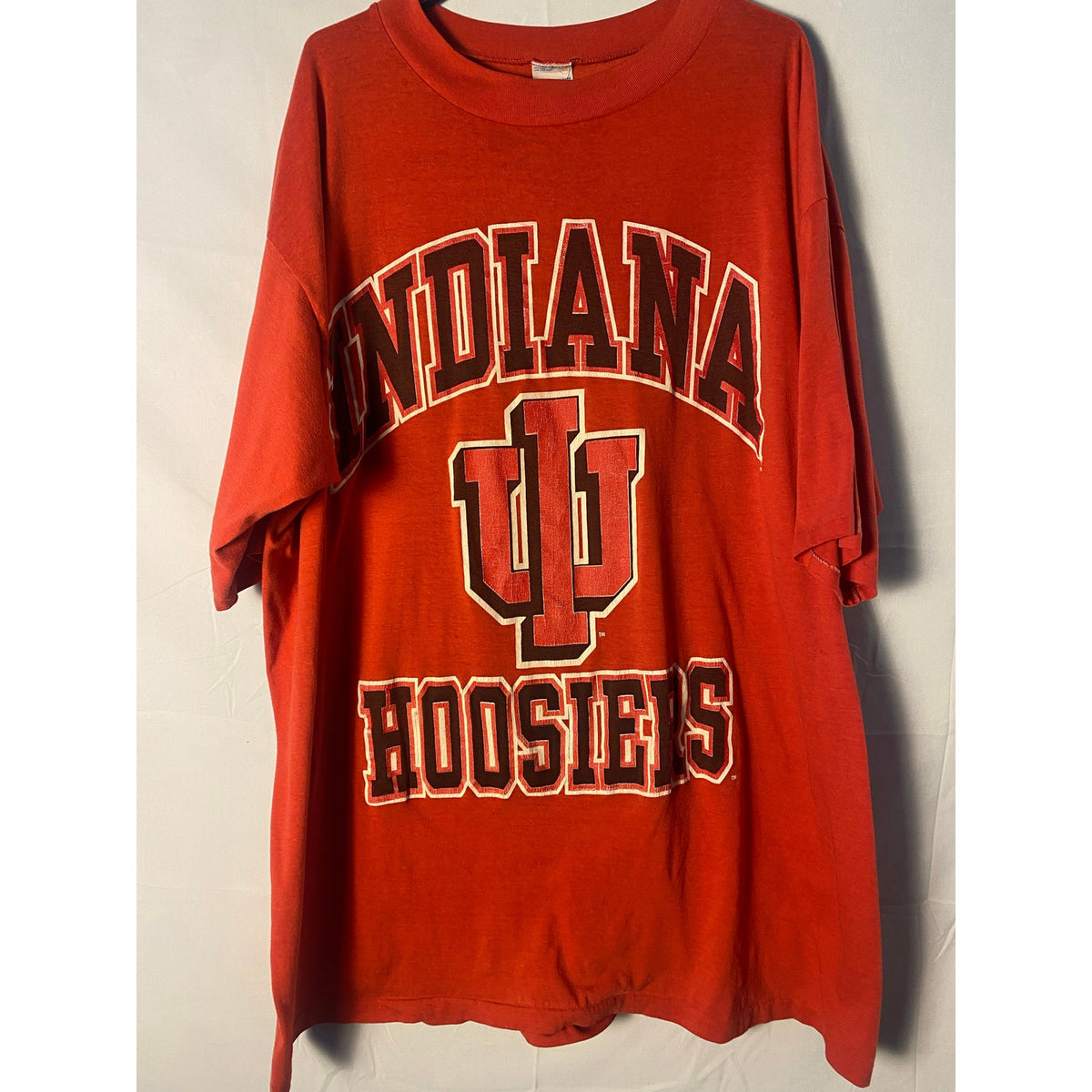 Vintage Indiana University Hoosiers Graphic Print Red Shirt Men's Size 2XL