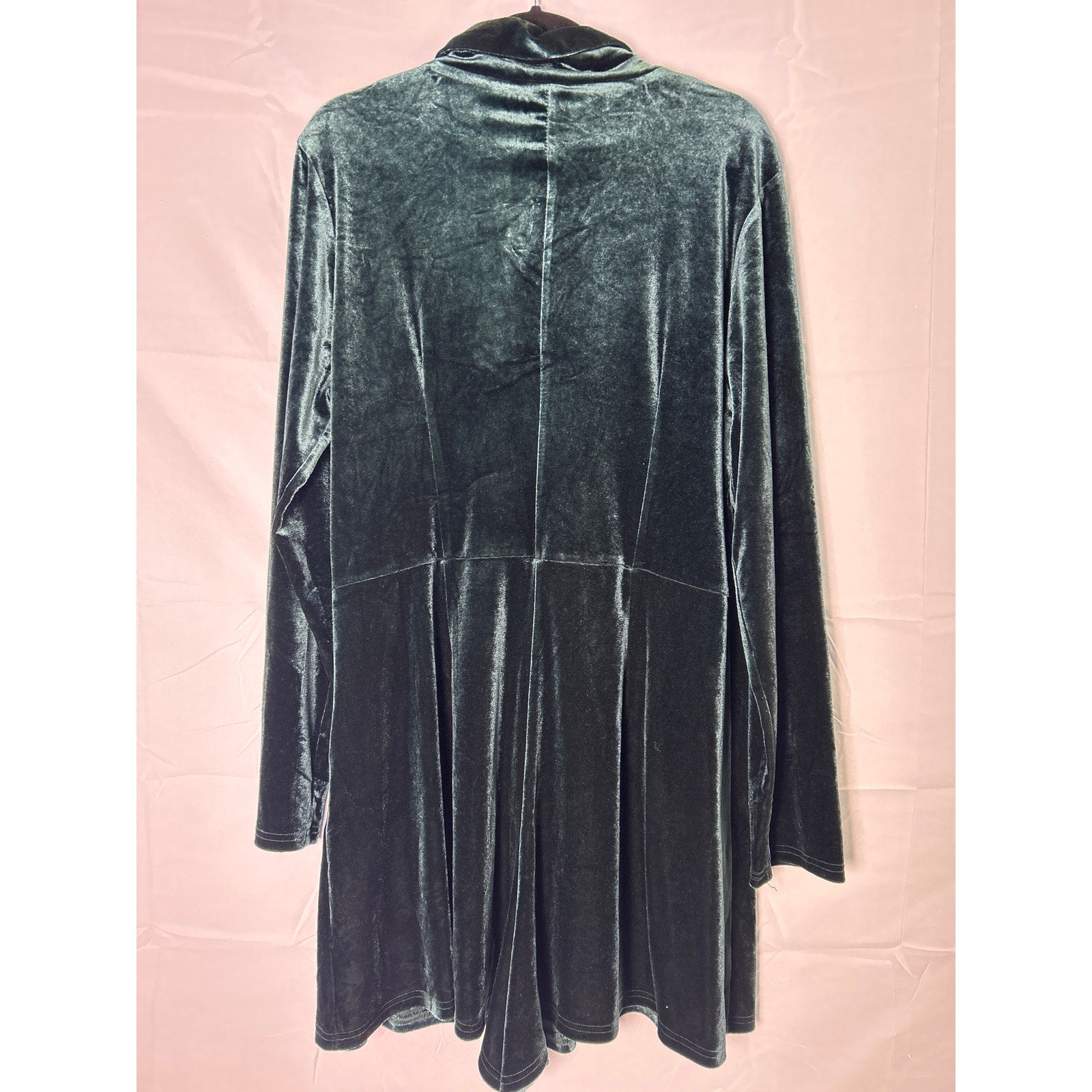 Fashion Nova Green Velvet Blazer Style Long Sleeve Romper Women's Plus Size 2X