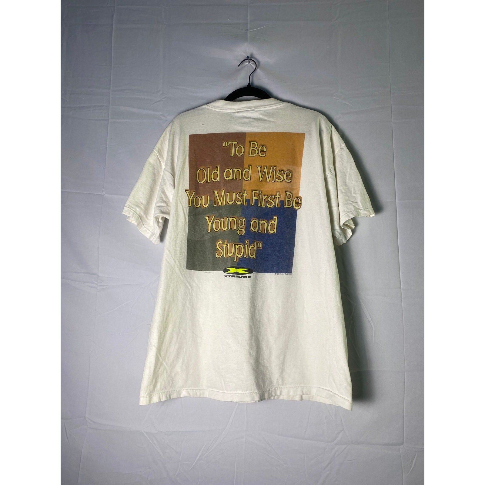 XTREME Motocross Old & Wise White Funny Shirt Men's Size XL