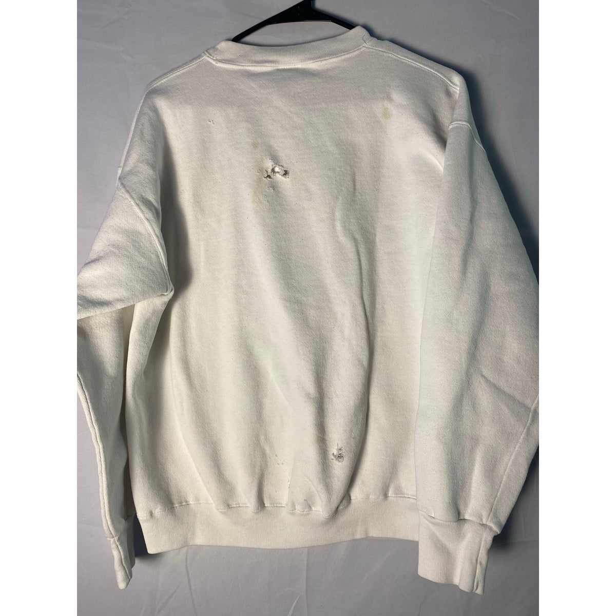 Duck Head Duck Out Soccer Ball Print White Crewneck Sweater Size XL Pullover