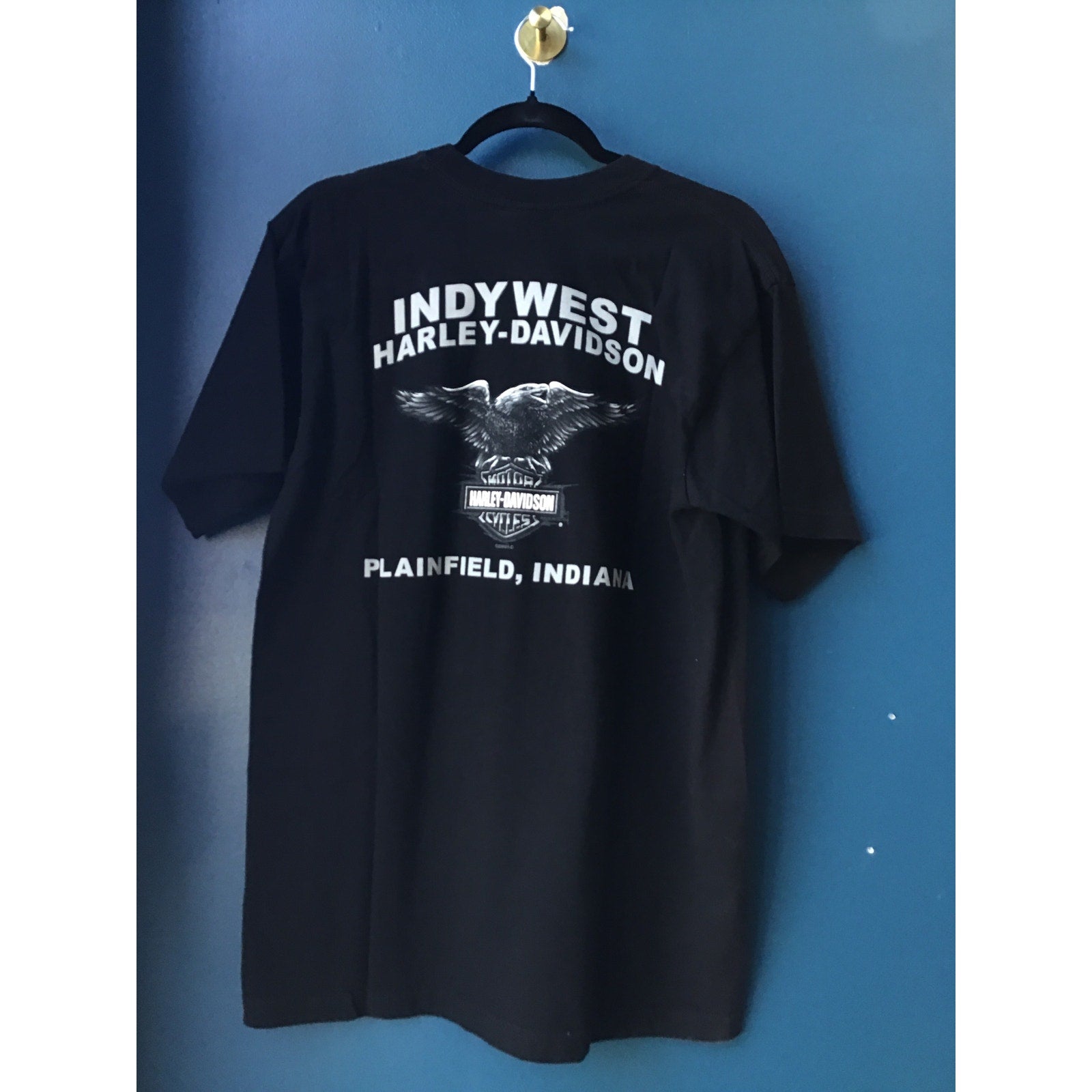 Vintage 105 Years Harley Davidson Indywest Plainfield, Indiana Shirt Mens Large