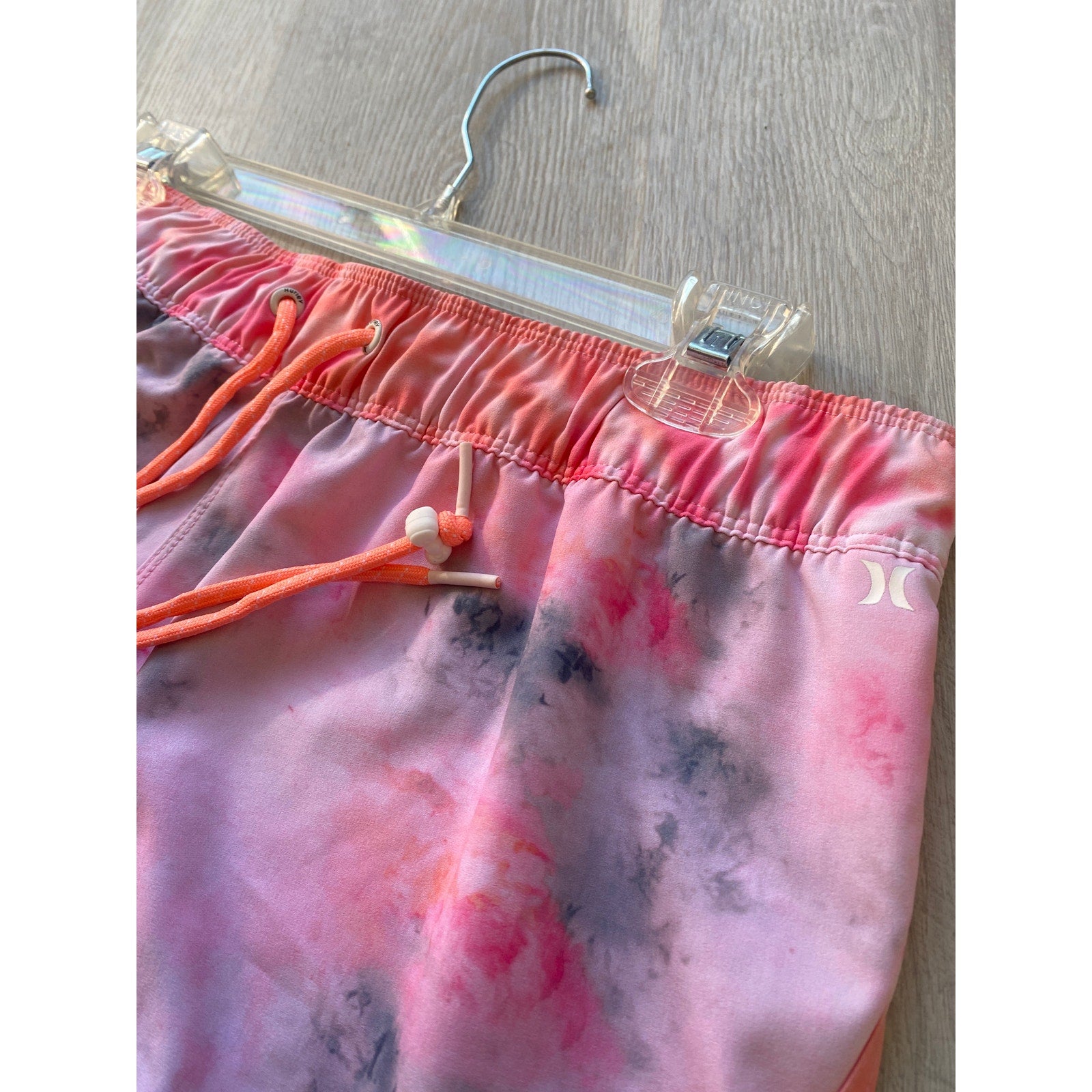 Hurley Hello Kitty Phantom Beachrider Tie Dye Boardshorts Pink Foam Womens Large