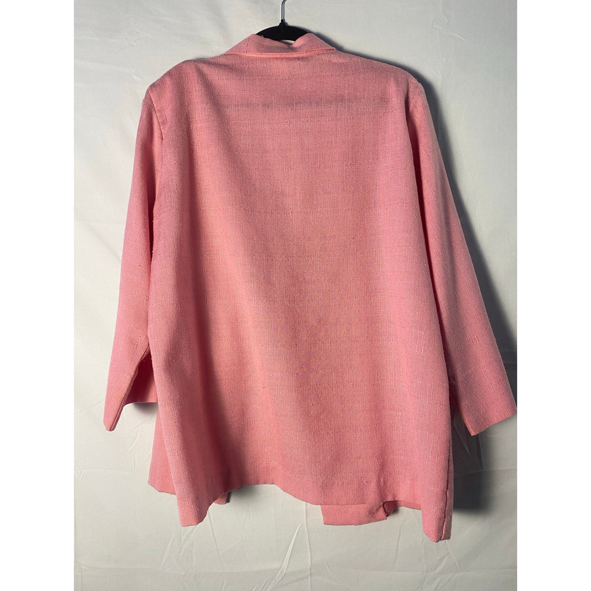 Vintage 70s-80s Copy Cats Pink Textured Lightweight Open Blazer Jacket Medium