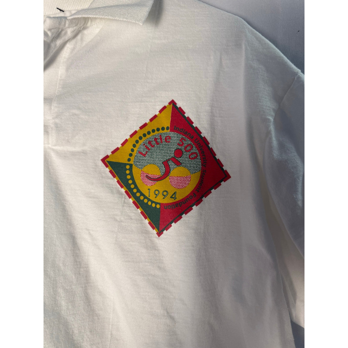 Vintage Anvil Little 500 White Polo Shirt Short Sleeve Men's Size XL