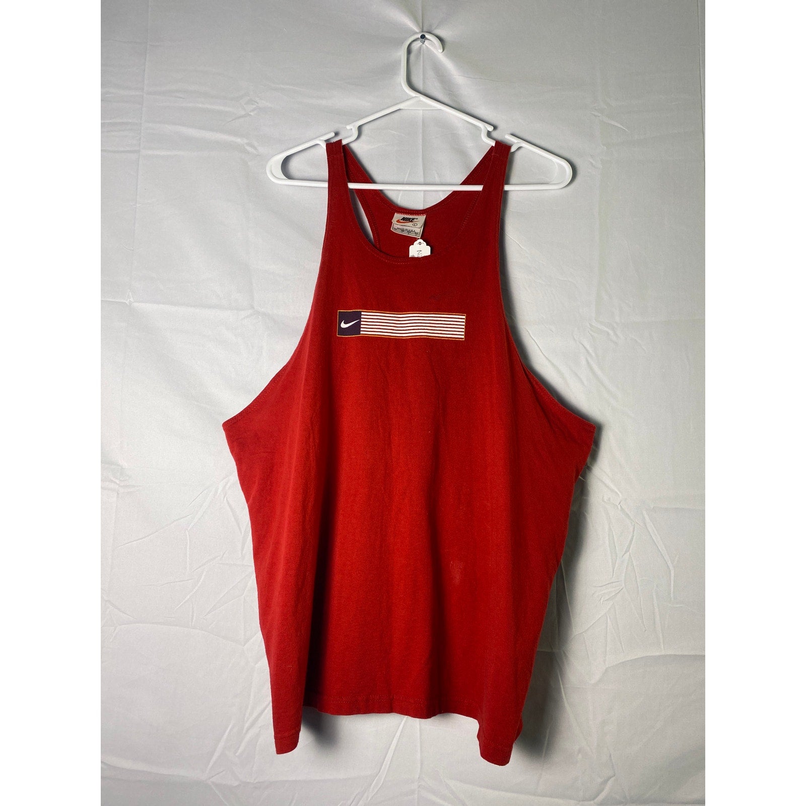 Nike Red Activewear USA Tank Top Men's Size Large