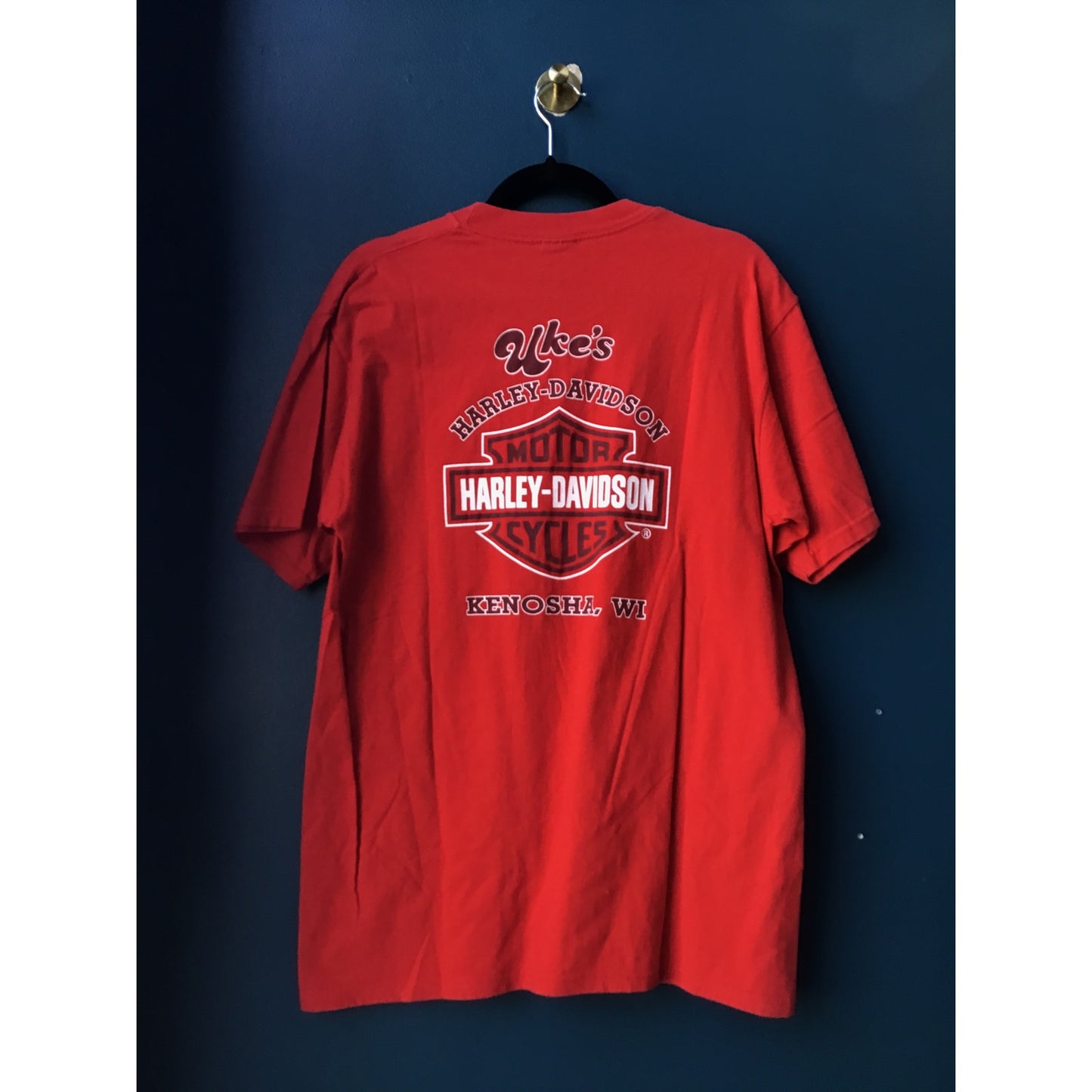 Harley Davidson 100 YEARS OF GREAT MOTORCYCLE 1903-2003 Print Shirt Men's Large