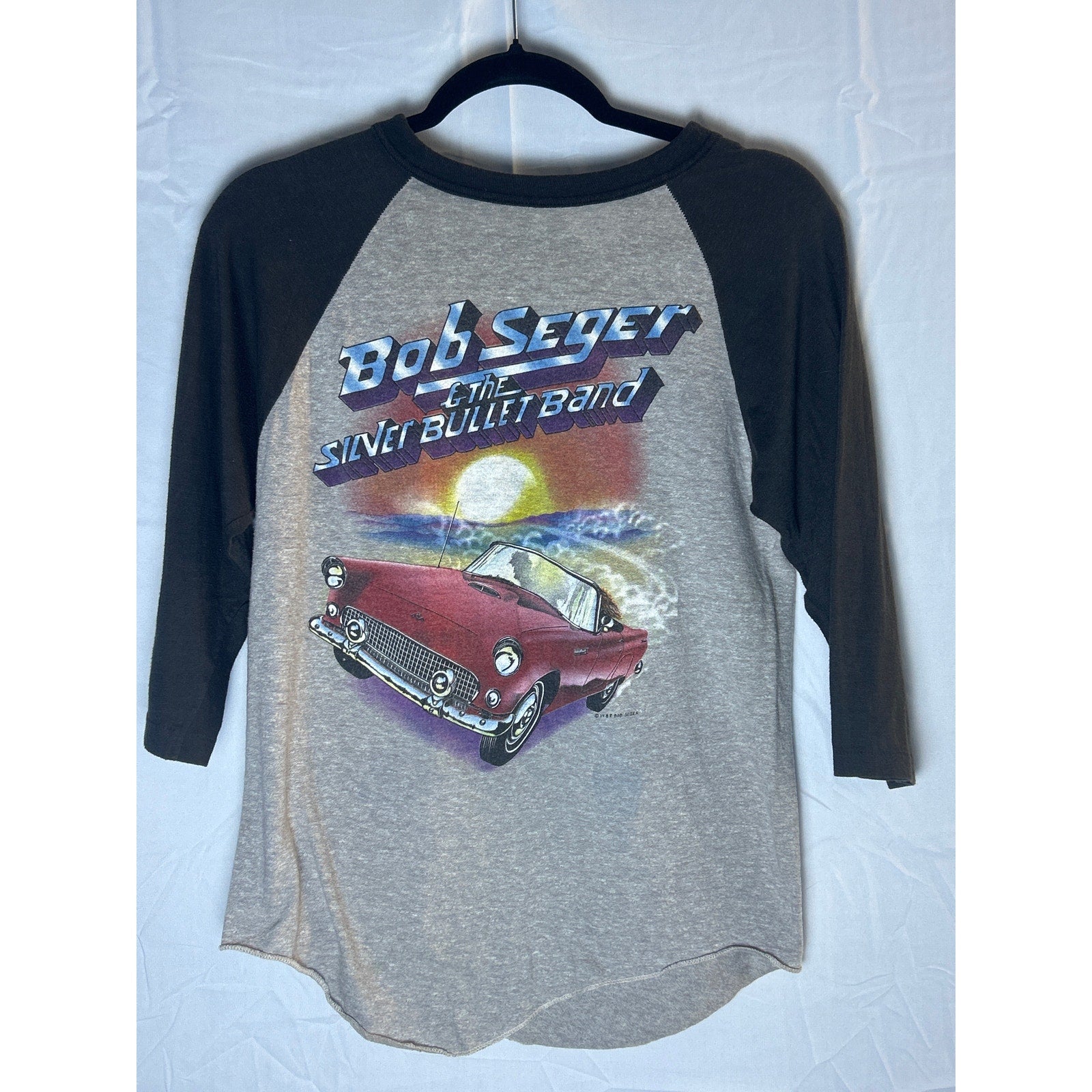 TOUR Sportswear Bob Seger The Silver Bullet Band Gray Black Shirt Men's Medium