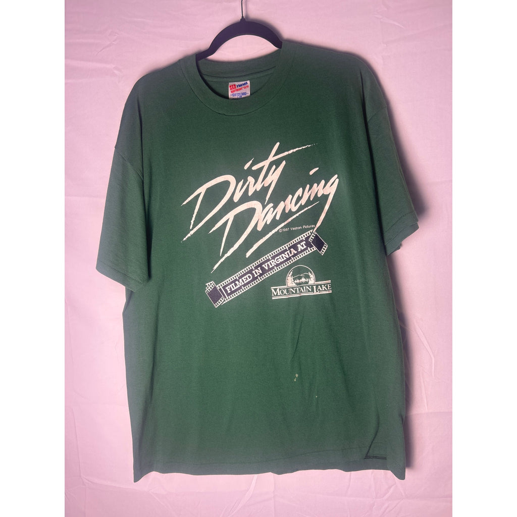 Hanes Dirty Dancing FILMED IN VIRGINIA AT MOUNTAIN LAKE Green Tee Shirt Size XL