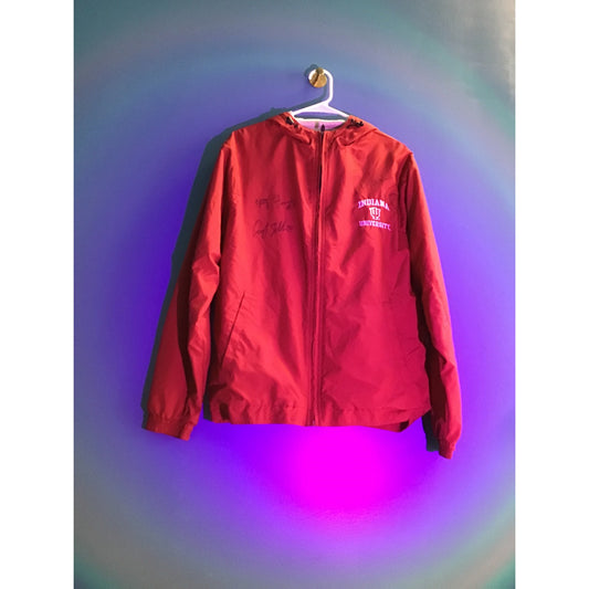 Gear for Sports INDIANA University Full Zip Red Hoodie SIGNED JACKET Men's Small